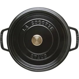 Staub Cocotte 26 cm rund schwarz