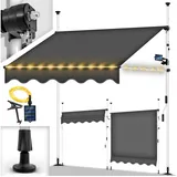 tillvex Klemmmarkise 200 cm grau