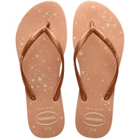 Havaianas Slim Gloss Flip Flops Damen, Beige, 35/36 EU