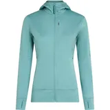 Icebreaker 260 Quantum IV LS Zip Hoodie - Merino Fleecejacke - Damen Kapuzenjacke türkis S