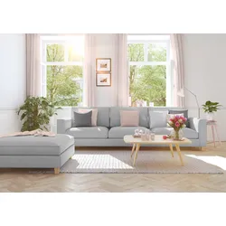 Vorhang WIRTH "Sunday", rosa, B:142cm H:235cm, Baumwolle, Polyester, Gardinen, nach Maß