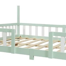 [en.casa] Kinderbett Treviolo 140 x 200 cm Kiefer mintgrün