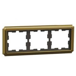 Merten D-Life Antik Rahmen, 3fach, 24k gold