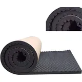Pamatio Selbstklebend Akustik Schaumstoff Matte, Schall Dämmung Dämmmatte Schallschutzmatte Isolierung Matte, Akustikschaumstoff Schallabsorbierend, Feuchtigkeitsfest, Wasserdicht 50 x 200 x 2cm