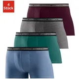 Authentic Underwear Boxer »Boxershorts für Herren«, (Packung, 4 St.), schwarzer Webbund mit Logoschriftzug AUTHENTIC UNDERWEAR blau, petrol, anthrazit-meliert, bordeaux