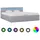 vidaXL Bett mit Bettkasten Hydraulisch LED Hellgrau Stoff 180x200 cm