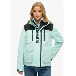 Superdry für Damen. W5011847A Ultimativer Farbblock-Windbreaker blau (XS), Lässig, Recyceltes Polyester, Nachhaltig
