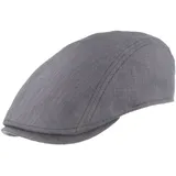 Breiter Herren Schiebermütze Flatcap Schirmmütze Leinen Innenfutter (as3, Numeric, Numeric_57, Rauchblau) - 57