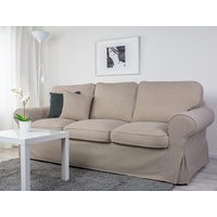 Bezug für EKTORP 3er-Sofa (Schlafsofa neues Modell) (Dark beige A02)