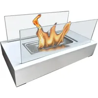 Purline - Ethanol-Tischkamin mit zwei gehärteten Glasschirmen