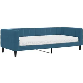 vidaXL Tagesbett mit Matratze 90 x 200 cm blau