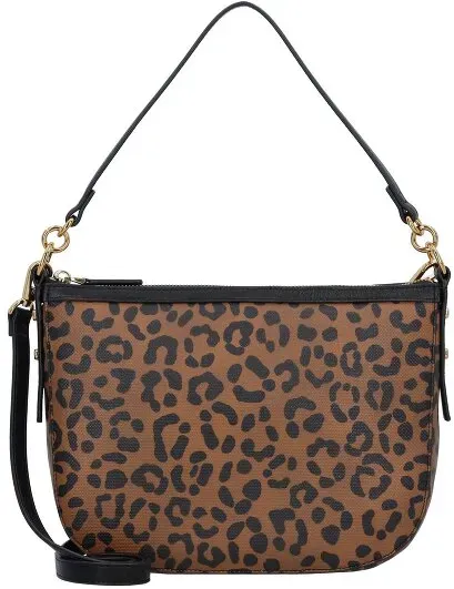 Fossil Jolie Schultertasche 28 cm black-leopard