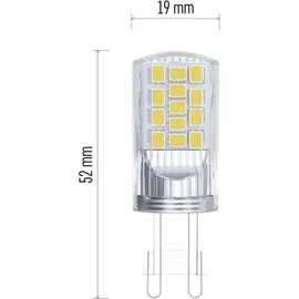 EMOS ZQ9545 LED Lampe, 4W 40W Glühbirne, Pin JC, Helligkeit 470 lm, Neutralweiß 4000 Kelvin, 30000 h Lebensdauer,