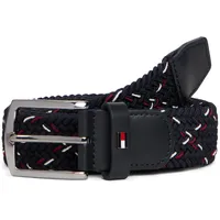 Tommy Hilfiger Herren Gürtel Denton Elastic Gewebt, Schwarz (Black),