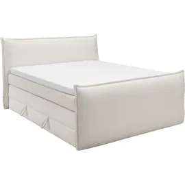 Set One by Musterring Boxspringbett "Florida", beige (cremeweiß), L:228cm, SET ONE BY MUSTERRING, Komplettbetten, Boxspringbett, in modernem Cord-Bezug, mit Bettkasten, in 3 Größen erhältlich