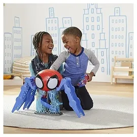 SPIDEY AND HIS AMAZING FRIENDS Hasbro Spidey and His Amazing Friends Web-Quartier Spielset mit Lichtern, Geräuschen, Spidey und Fahrzeug, ab 3 Jahren, F1461, Mehrfarbig