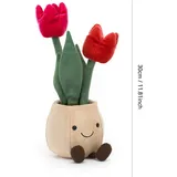 Jellycat Kuscheltier Amuseable Tulip Pot Blumen Pluschtiere Geschenke für Kinder - Es gelten die Bilder
