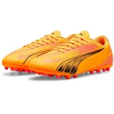 Puma Ultra Play Mg Soccer Shoes, Sun Stream-Puma Black-Sunset Glow, 43