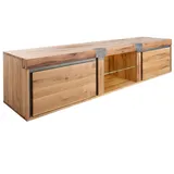 Massivmoebel24 New Amsterdam TV-Board 220x50x48 cm Beige/Holz