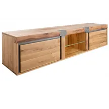 Massivmoebel24 New Amsterdam TV-Board 220x50x48 cm Beige/Holz