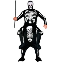 FIESTAS GUIRCA Skelett auf Skeleton Huckepack Kostüm für Erwachsene L