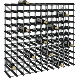 vidaXL Weinregal 120 Flaschen 22,5 x 100,5 x 22,5 cm Schwarz