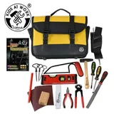 Corvus A600187 - Kids at work, Profi-Werkzeugtasche Set 01, gelb/schwarz, mit Werkzeug