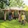 Outsunny Faltpavillon 4 x 4 m inkl. 4 Seitenteile Beige/Gelb
