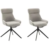 MCA Furniture Stuhl in Stoff Vintagelook lichtgrau
