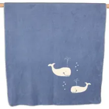 David Fussenegger Kinderdecke Maja 'Wale' 100 x 150 cm Mittelblau