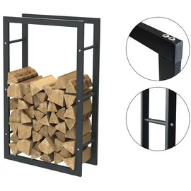 BC-ELEC Holzablage Stahl 100 x 60 x 25 cm Schwarz