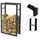BC-ELEC Holzablage Stahl 100 x 60 x 25 cm Schwarz