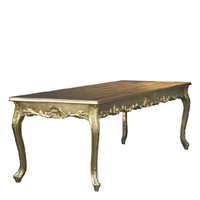 Casa Padrino Barock Esstisch Gold 180cm - Esszimmer Tisch - Möbel Antik Stil