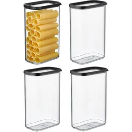 Mepal Modula Vorratsdose schwarz 20 x 10 x 10 cm 2000 ml 4-teiliges Set