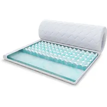 Fdm Topper, Weiß, Textil, H4, Füllung: Kaltschaum, Rechteckig, 90x200 cm, Oeko-Tex® Standard 100, atmungsaktiv, wendbar, Schlafzimmer, Matratzen Shop, Matratzenzubehör, Topper
