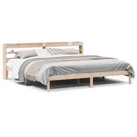 vidaXL Massivholzbett 180 x 200 cm Braun