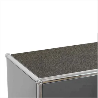 Eco Filzauflage geeignet für USM Haller Möbel inkl. Antirutschmatte (Graphite, 48,5 x 33,5cm)