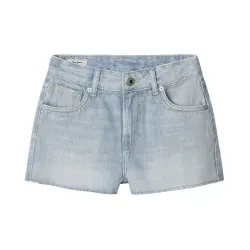 Pepe Jeans für Mädchen. PG800861PR5 Kurz A-Linie Hw blau (8Años= 128cm), Lässig, Baumwolle, Denim, Kinderbekleidung
