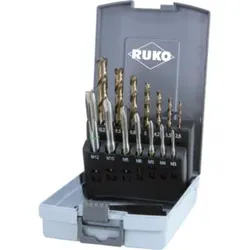 RUKO 14-teiliger Maschinengewindebohrer-Satz HSS Co 5 Form B
