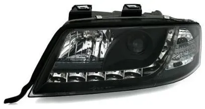 Kristall-Scheinwerfer für Audi A6 mit Tagfahrlicht (2001–2003) – schwarz
