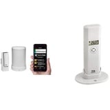 TFA Dostmann Weatherhub Starter-Set, mit Funk-Regenmesser, für SmartHome, gratis Smartphone App, einfach installierbar & Weatherhub Thermo-Hygro-Sender, Kontrolle der Temperatur/Raumfeuchtigkeit