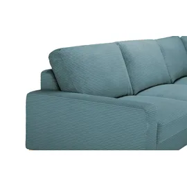 Gray & Jones Cord-Sofa Capa ¦ türkis/petrol ¦ Maße (cm): B: 276 H: 86 T: 200.0