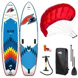 F2 SUP-Board F2 GLIDE 10.8 Windsurf & Wing SUP Board Set inkl. Parawing Move 3,5qm