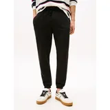 Tommy Hilfiger Tommy Jeans Sweathose TJM SLIM RWB DNA GRAPHIC PANT mit elastischem Bund, großer Logoprint schwarz M