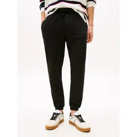 Tommy Hilfiger Tommy Jeans Sweathose TJM SLIM RWB DNA GRAPHIC PANT mit elastischem Bund, großer Logoprint schwarz M