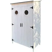 LECO Gartenschrank Toni 118 x 70 x 190 cm Weiß