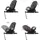 Chipolino Kindersitz Tourino i-Size (40-150cm) Isofix, höhenverstellbar, drehbar grau hellgrau - Grau/Silber