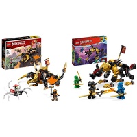 LEGO 71782 NINJAGO Coles Erddrache EVO, Spielzeug zum Sammeln & 71790 NINJAGO Jagdhund des kaiserlichen Drachenjägers, baubares Monster-Spielzeug