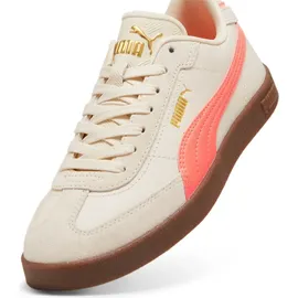 Puma Club II Era Sneaker, Alpine Snow-Fluro Peach PES-Gum, 42