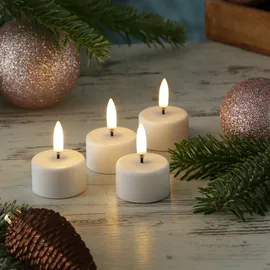 uYuni LED Mini Teelichter 4 St. 4 cm weiß